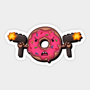 Angry Donut Sticker